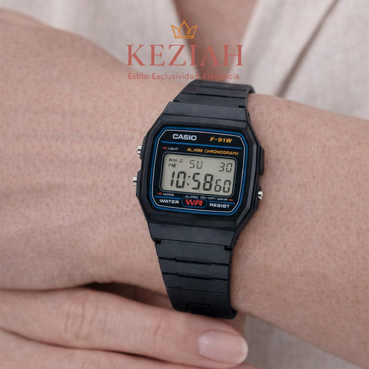 ⌚ Reloj Casio F-91W-1 Unisex | Digital Clásico, Ligero y Resistente