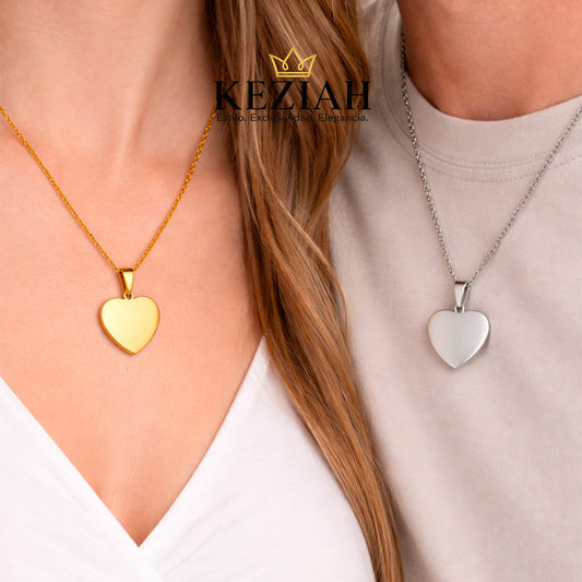 Collares Corazón para Pareja – Acero Inoxidable