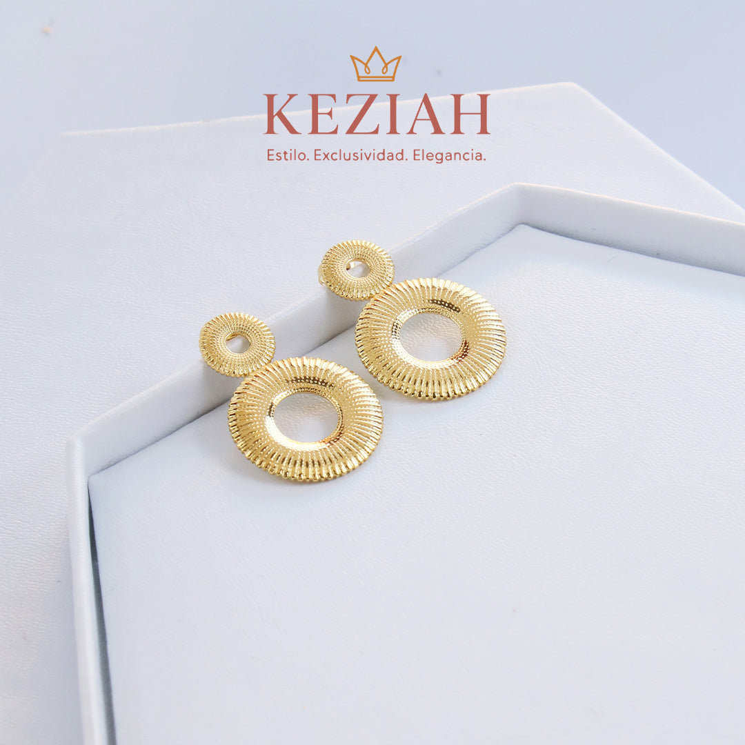 Aretes en acero quirúrgico 316L, enchapada en oro de 18K, 100% Waterproof