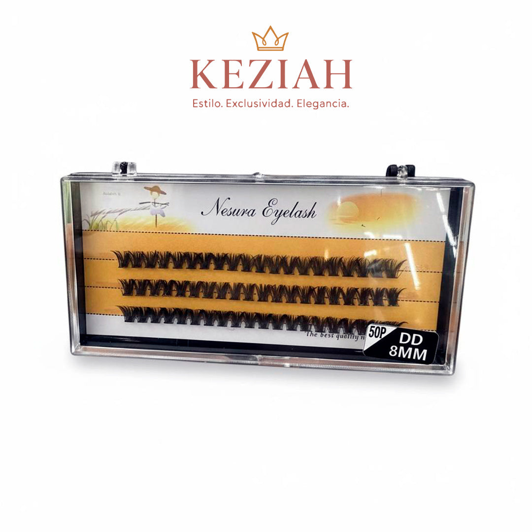 🏷️ Pestañas Nesura Eyelash – 50P | 8MM | Curva DD