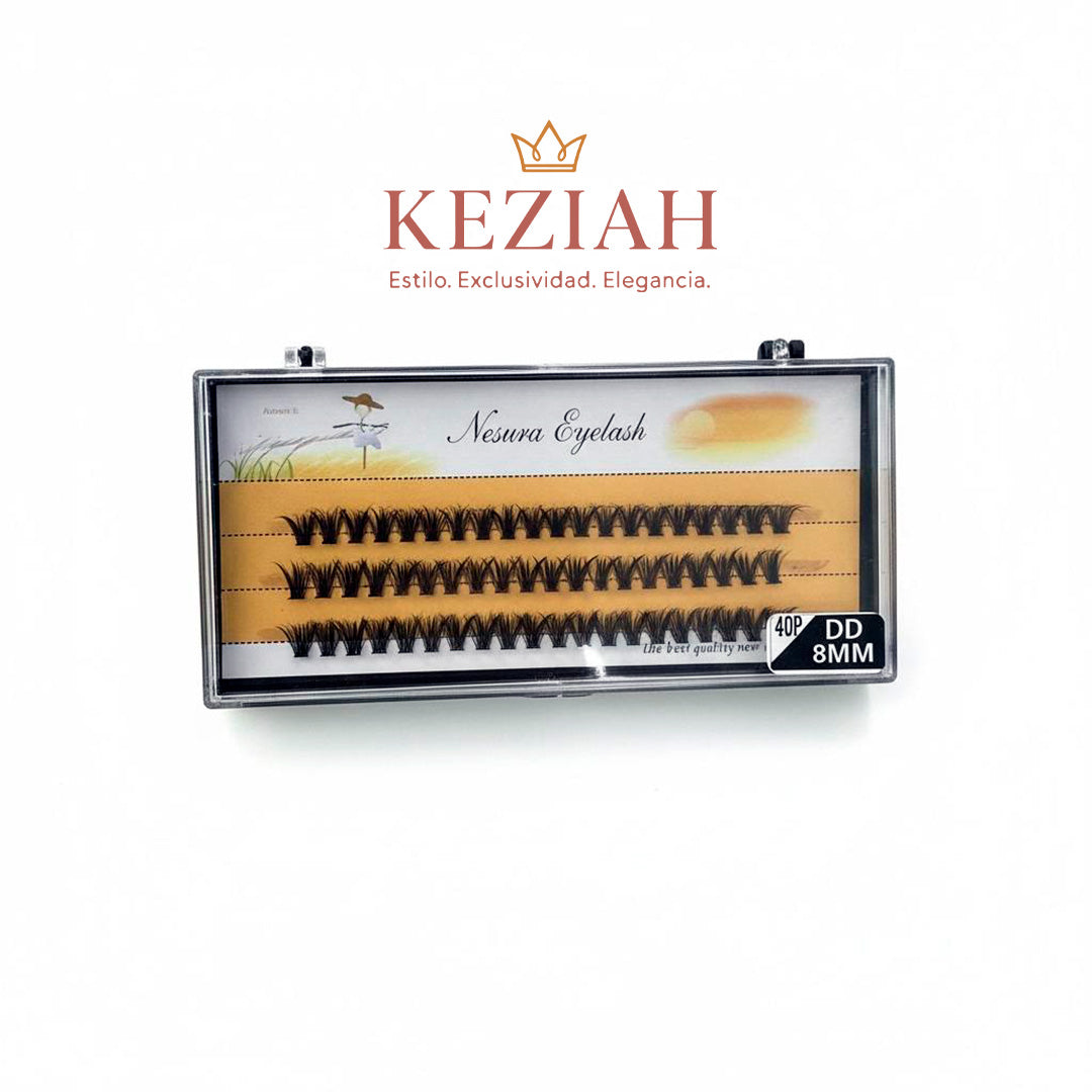 🏷️ Pestañas Nesura Eyelash – 40P | 8MM | Curva DD