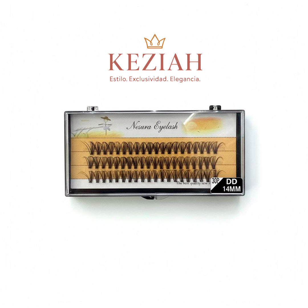 🏷️ Pestañas Nesura Eyelash – 30P | 14MM | Curva DD