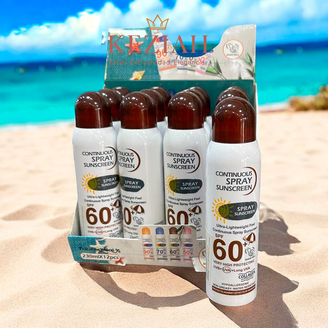 ☀️ Protector Solar en Spray SPF 60+ PA+++ – WOKALI Ultra White (230 ml)