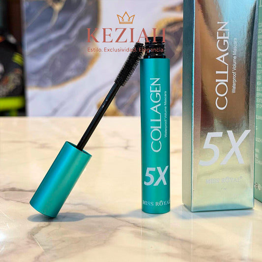 👁️ Rímel Miss Royal Collagen — Volumen 5X Waterproof