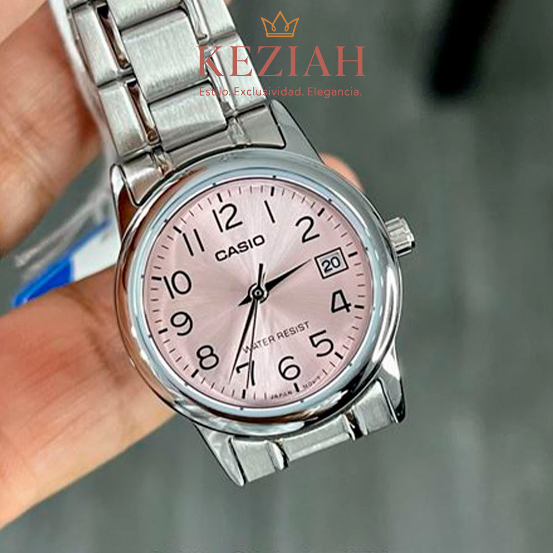 ⌚ Reloj Casio LTP-V002D-4B Original | Elegancia Clásica con Toque Femenino