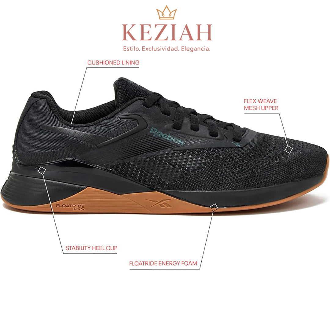 🏷️ Reebok Nano X4 – Negro con suela caramelo