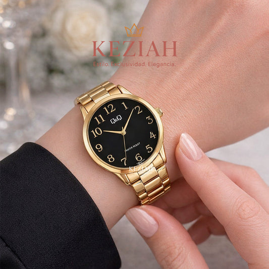 ⌚ Reloj Q&Q Original C10A-013PY – Dorado Elegante
