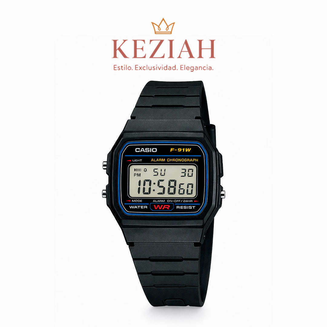 ⌚ Reloj Casio F-91W-1 Unisex | Digital Clásico, Ligero y Resistente