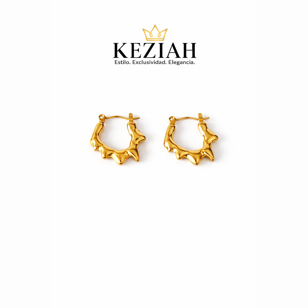 Aretes Geométricos Texturizados en Acero Inoxidable