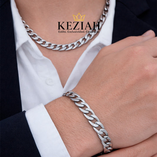 Set de Cadena y Pulsera de Acero Inoxidable