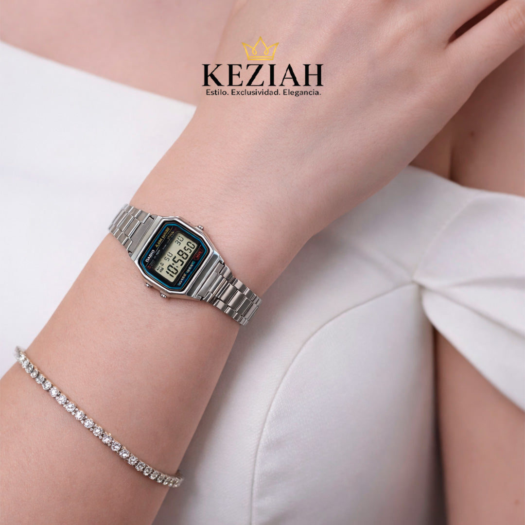 Reloj Casio A-158WA-1 Digital Unisex | Clásico Retro Acero Inoxidable