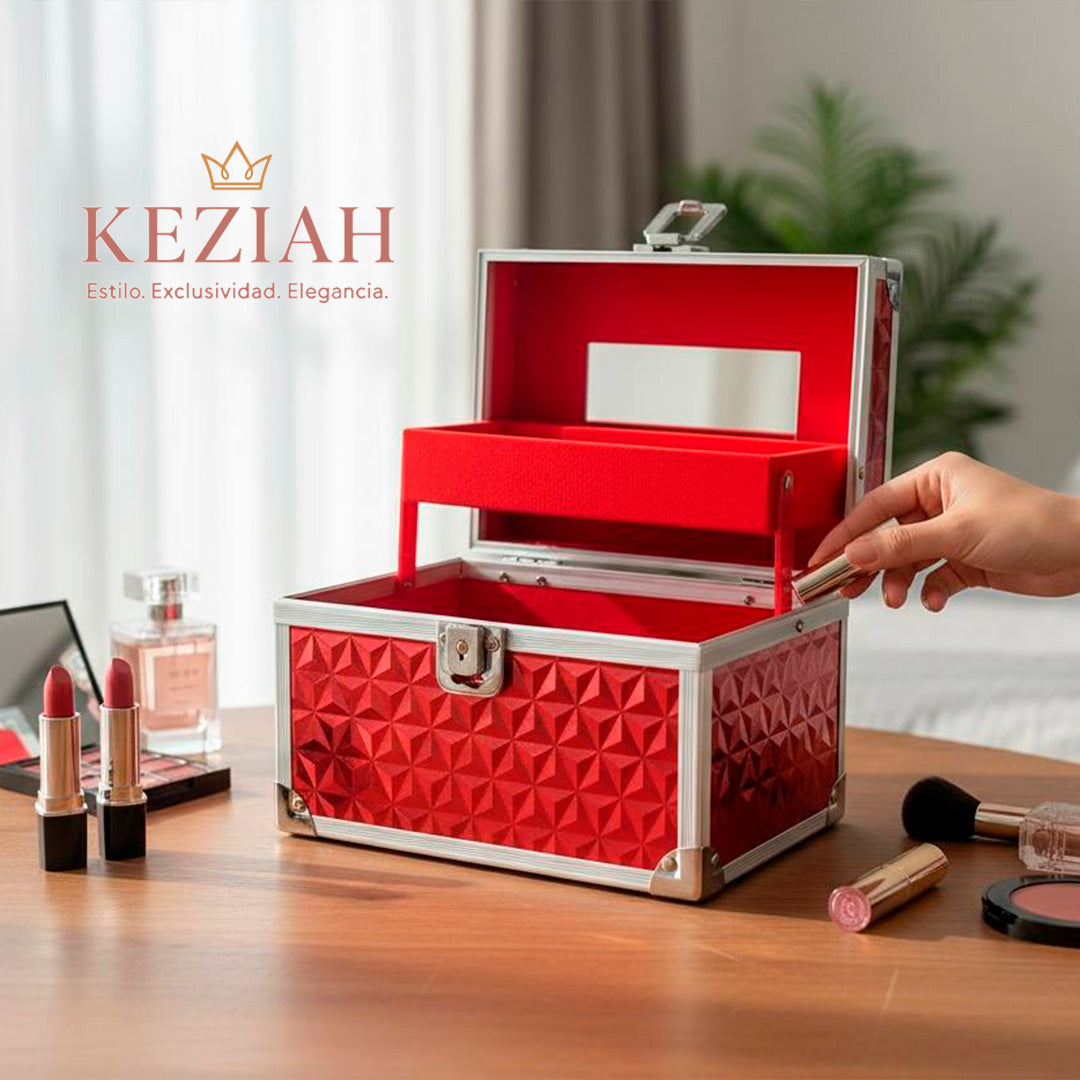 Cosmetiquera Organizadora Multiuso – Ideal para Maquillaje  Retráctil con llave