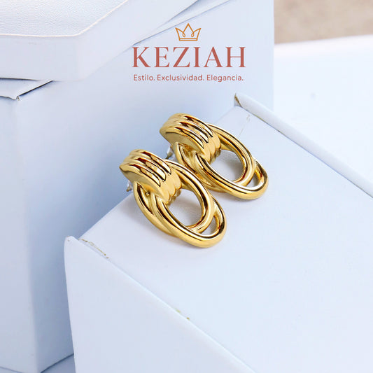 ✨ Aretes Dorados Minimalistas – Acero Quirúrgico 316L