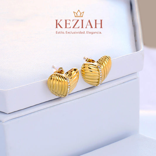 ✨ Aretes Dorado Minimalistas – Acero Quirúrgico 316L , Waterproof - Corazón