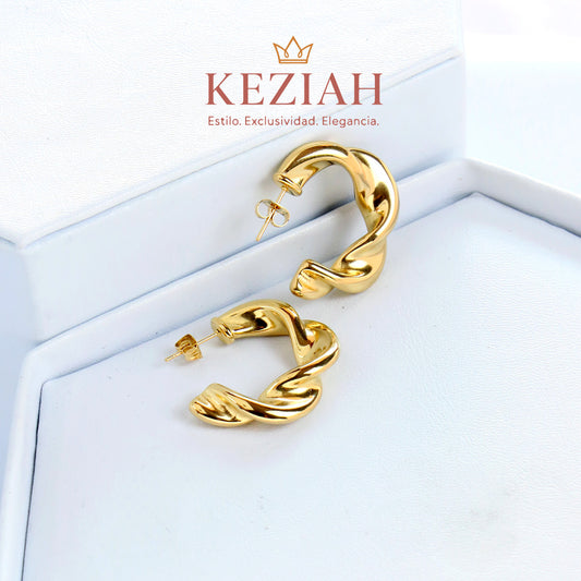✨ Aretes Dorado Minimalistas – Acero Quirúrgico 316L , Waterproof -Entorchado