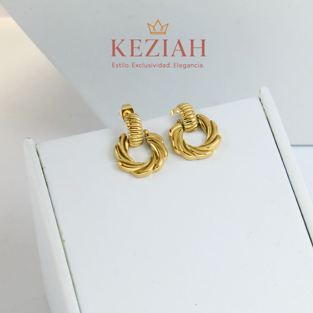 ✨ Aretes Dorado Minimalistas – Acero Quirúrgico 316L , Waterproof - Aro Entorchado