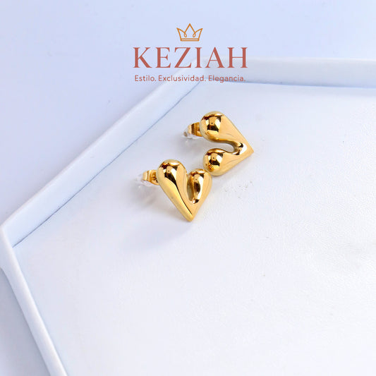 ✨ Aretes Dorado Minimalistas – Acero Quirúrgico 316L , Waterproof - Mini Corazón Pequeño