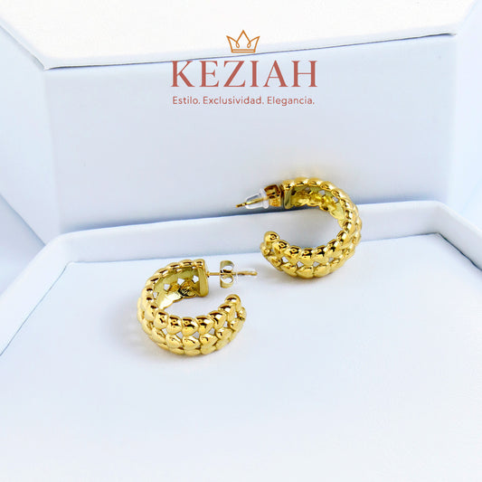 ✨ Aretes Dorado Minimalistas – Acero Quirúrgico 316L , Waterproof - Tipo C Forma Corazón Relleno