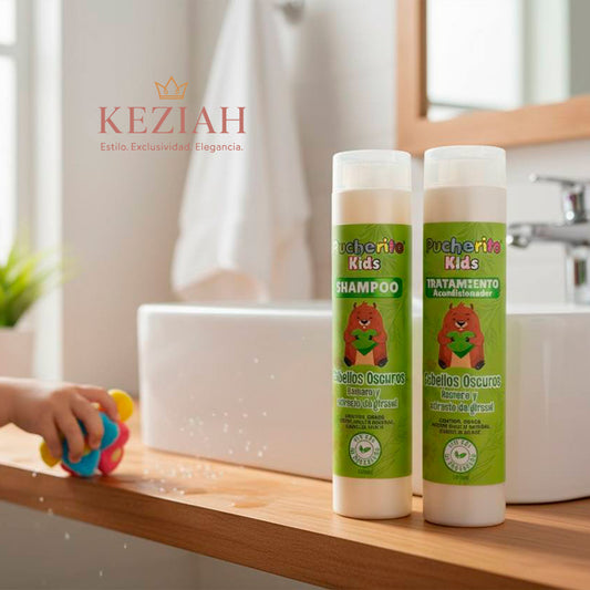 Shampoo Infantil Pucherito Kids Cabellos Oscuros – Romero y Girasol 500ml