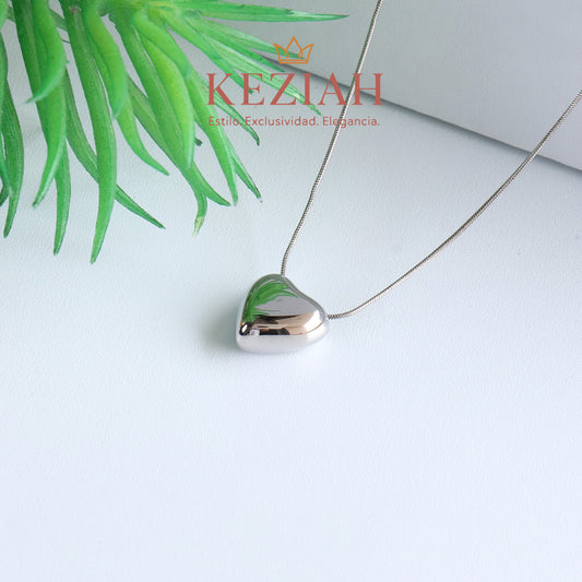 ✨ Collar Plateado Minimalistas – Acero Quirúrgico 316L , Waterproof - Corazón