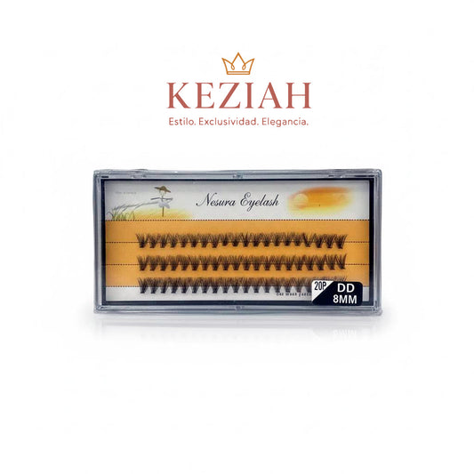 🏷️ Pestañas Nesura Eyelash – 20P | 8MM | Curva DD