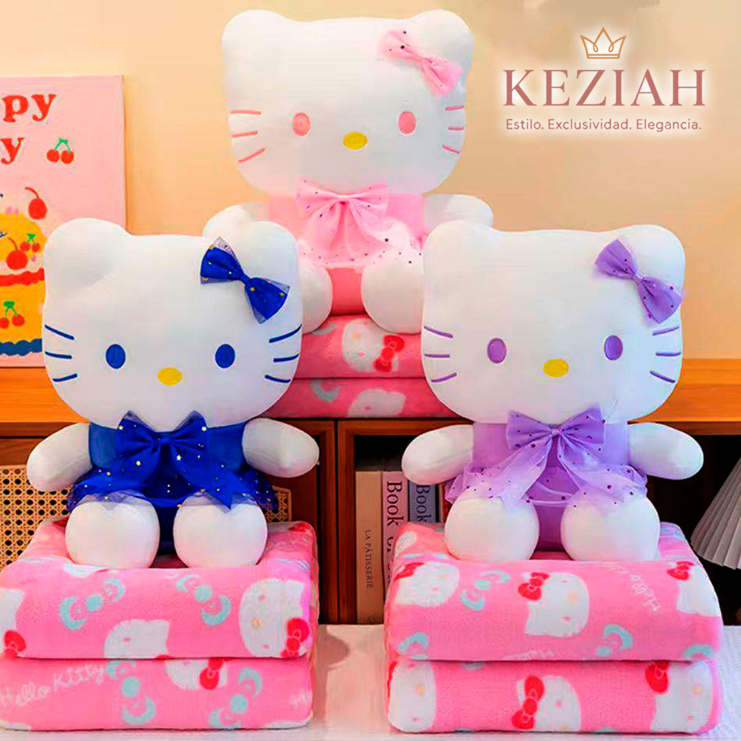 🧸 Peluche con Manta Hello Kitty – Edición Premium 🎀