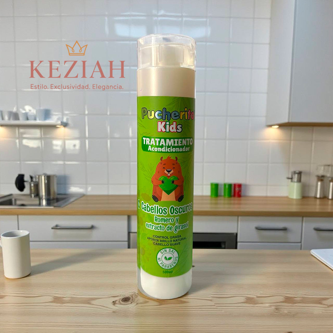 Shampoo Infantil Pucherito Kids Cabellos Oscuros – Romero y Girasol 500ml