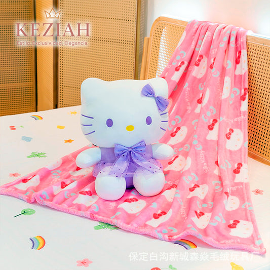 🧸 Peluche con Manta Hello Kitty – Edición Premium 🎀