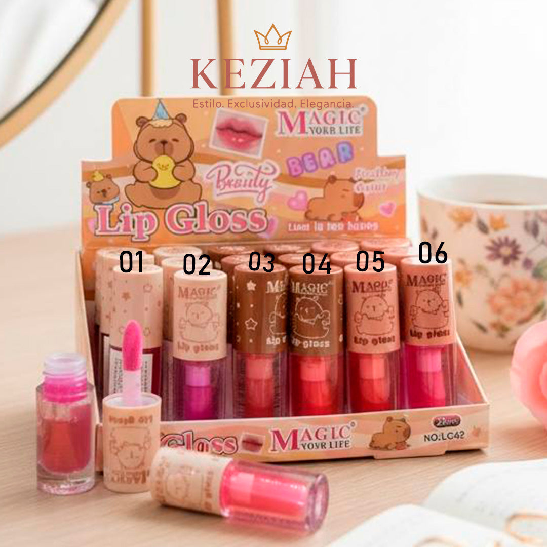 💄 Expositor de Brillo de Labios “Beauty Bear”  MAGIG YOUR LIFE®️