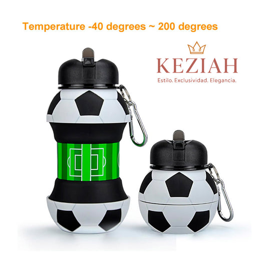 🥤 Botella de Agua Plegable Diseño Fútbol ⚽