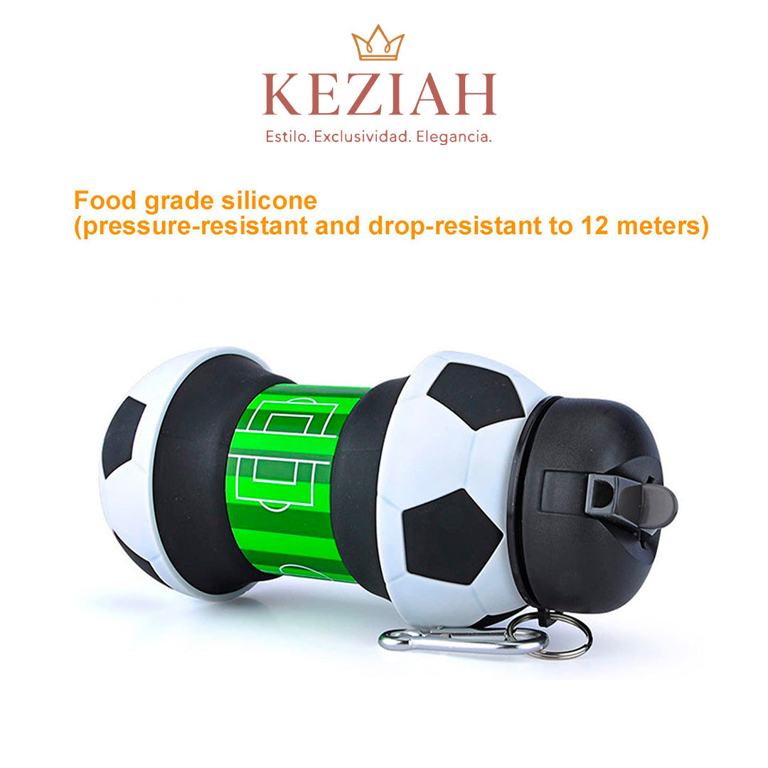 🥤 Botella de Agua Plegable Diseño Fútbol ⚽