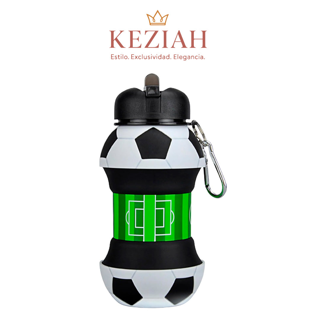 🥤 Botella de Agua Plegable Diseño Fútbol ⚽