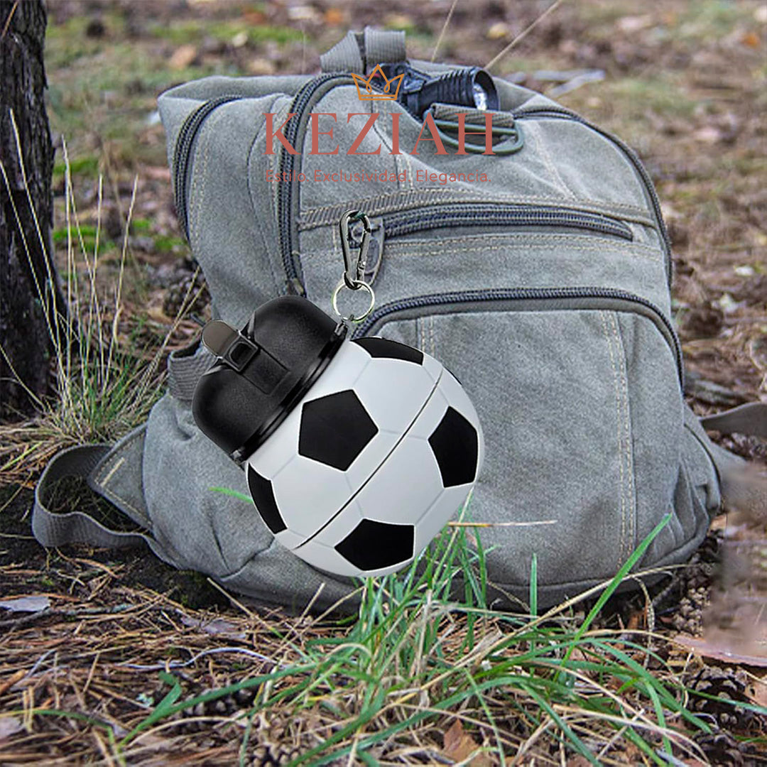🥤 Botella de Agua Plegable Diseño Fútbol ⚽