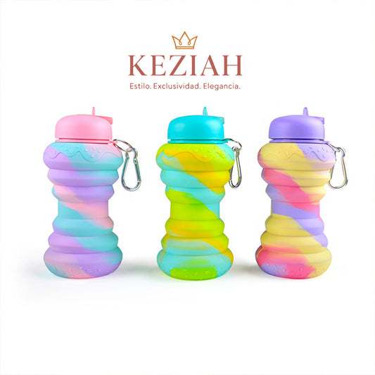 🍩 Botella de Agua Plegable con Forma de Donut