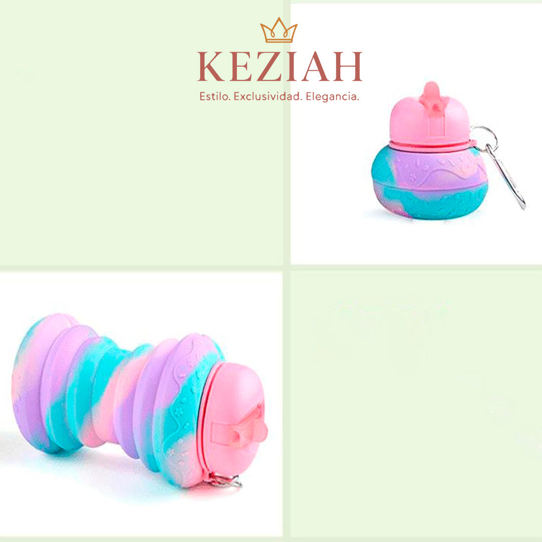 🍩 Botella de Agua Plegable con Forma de Donut