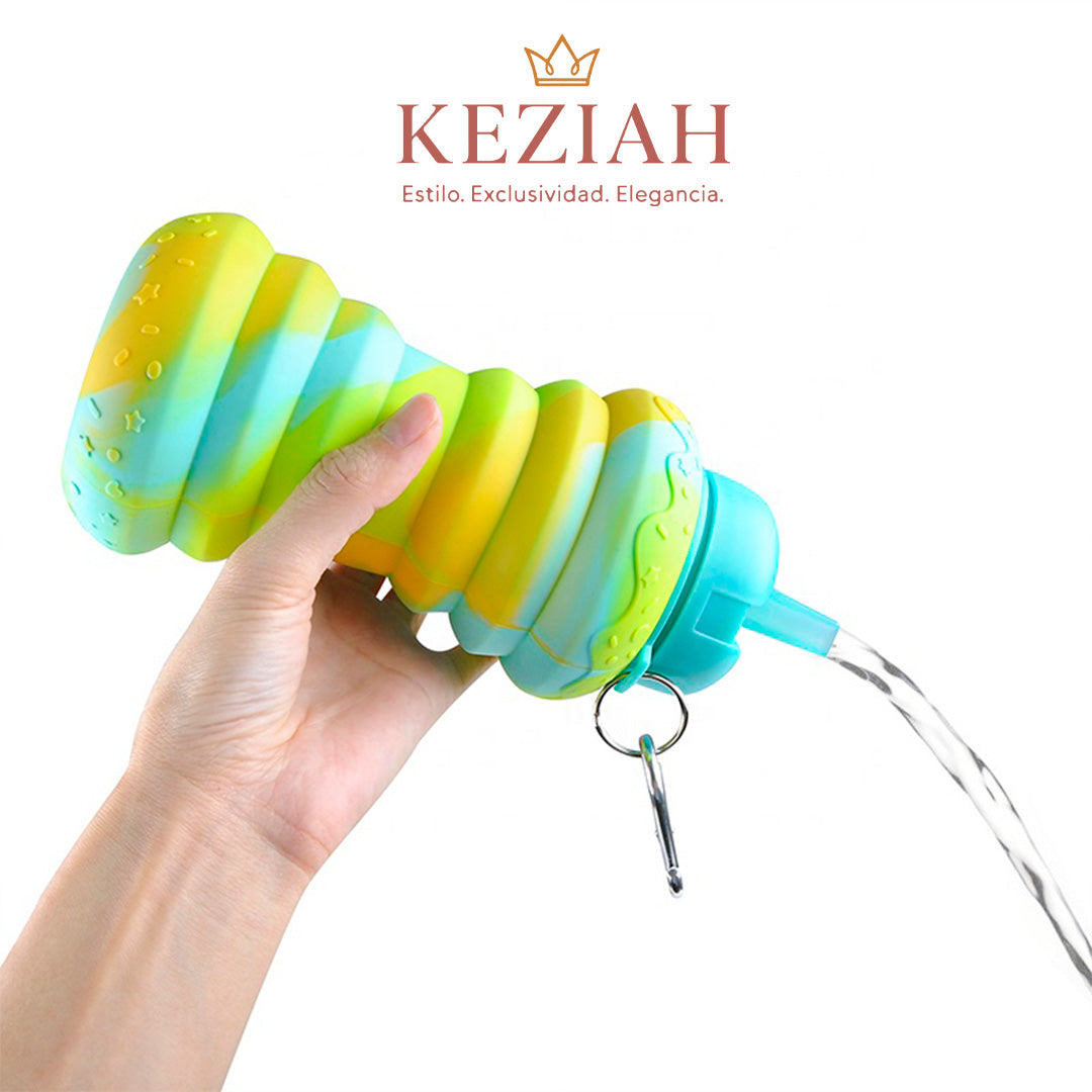 🍩 Botella de Agua Plegable con Forma de Donut