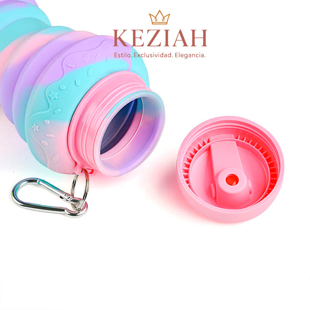 🍩 Botella de Agua Plegable con Forma de Donut