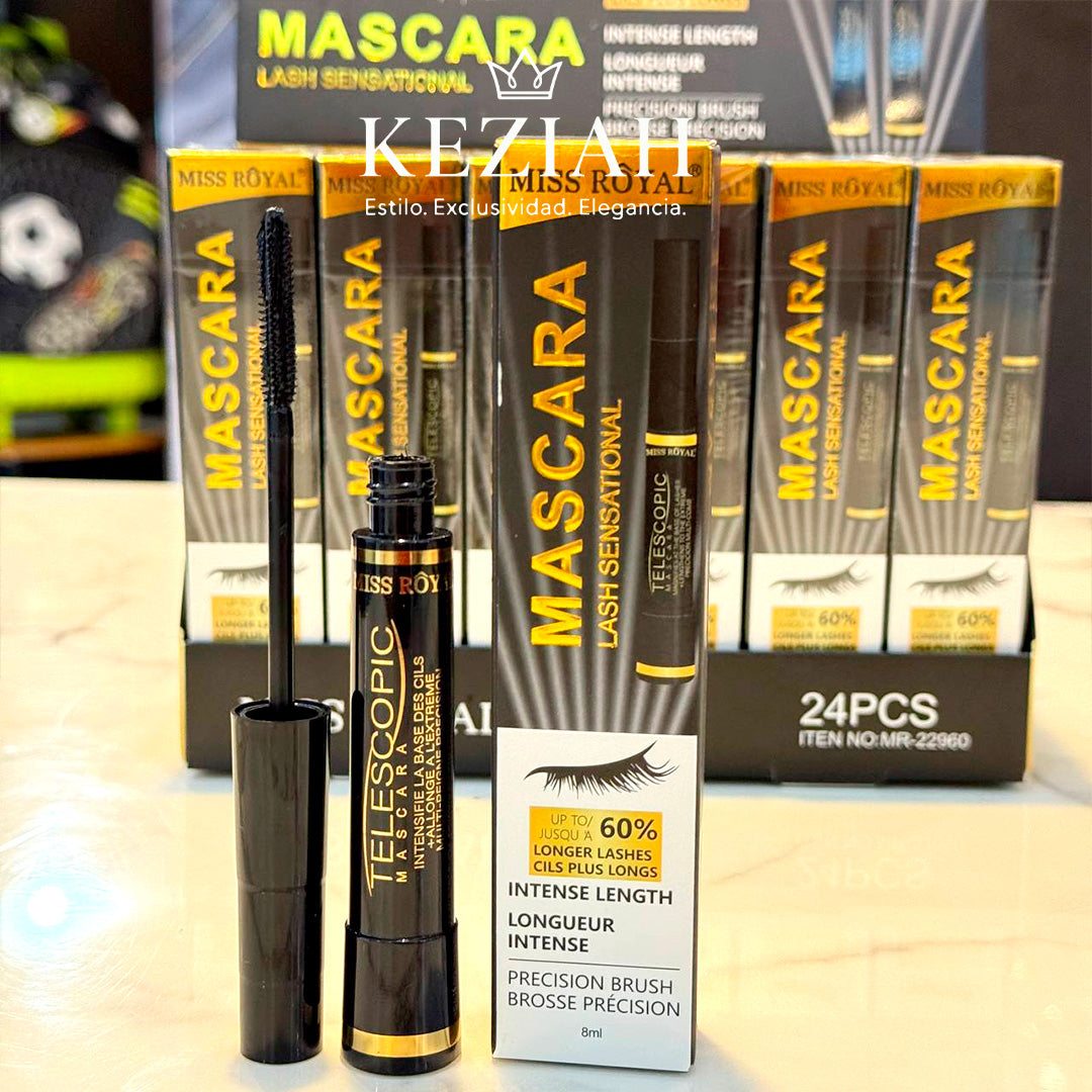 Máscara de Pestañas Miss Royal - Pestañas más largas, volumen intenso y definición perfecta ✨