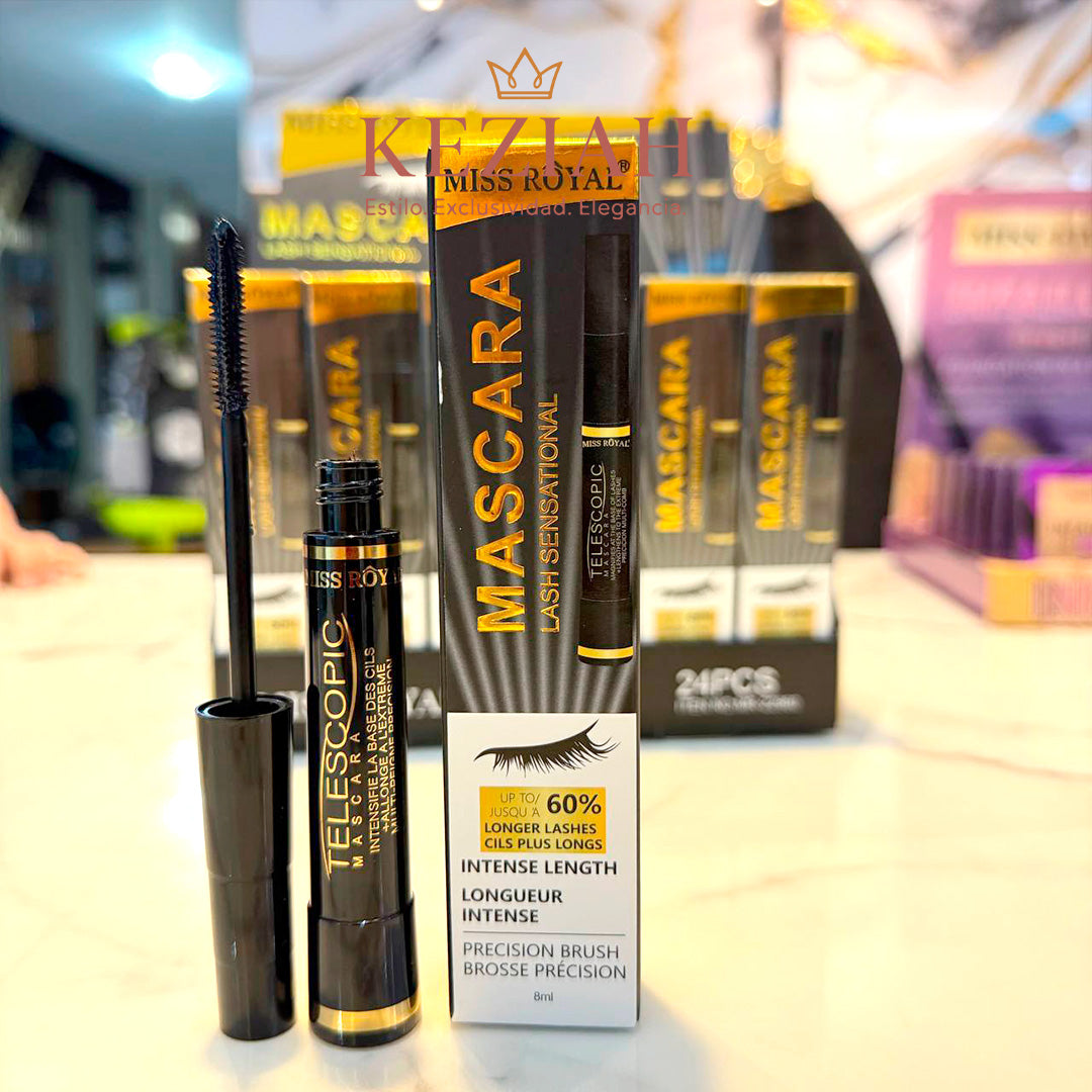 Máscara de Pestañas Miss Royal - Pestañas más largas, volumen intenso y definición perfecta ✨