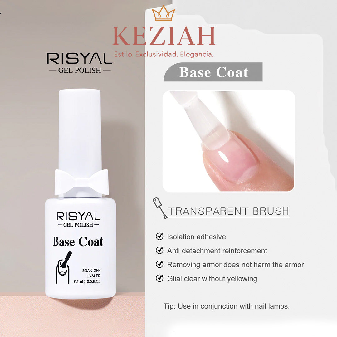 💅 RISYAL®️ Top Coat Gel UV – Brillo Profesional y Máxima Protección