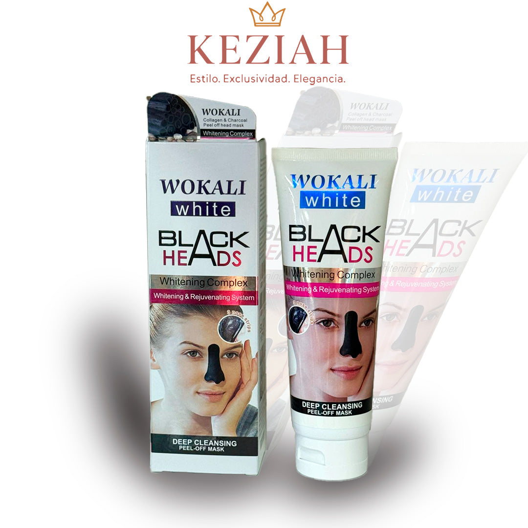 Wokali White Black Heads – Mascarilla Facial Peel-Off de Carbón Activado