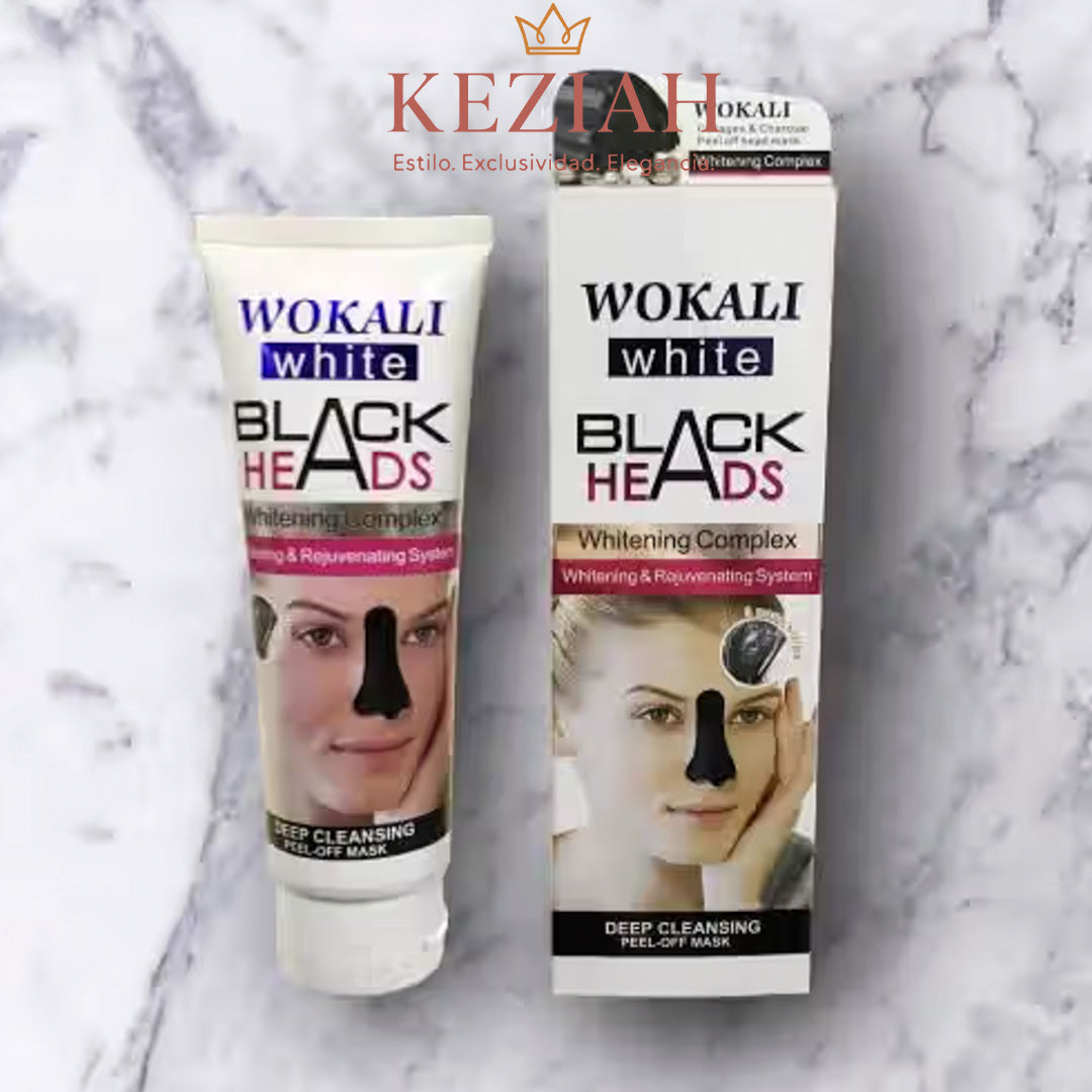 Wokali White Black Heads – Mascarilla Facial Peel-Off de Carbón Activado