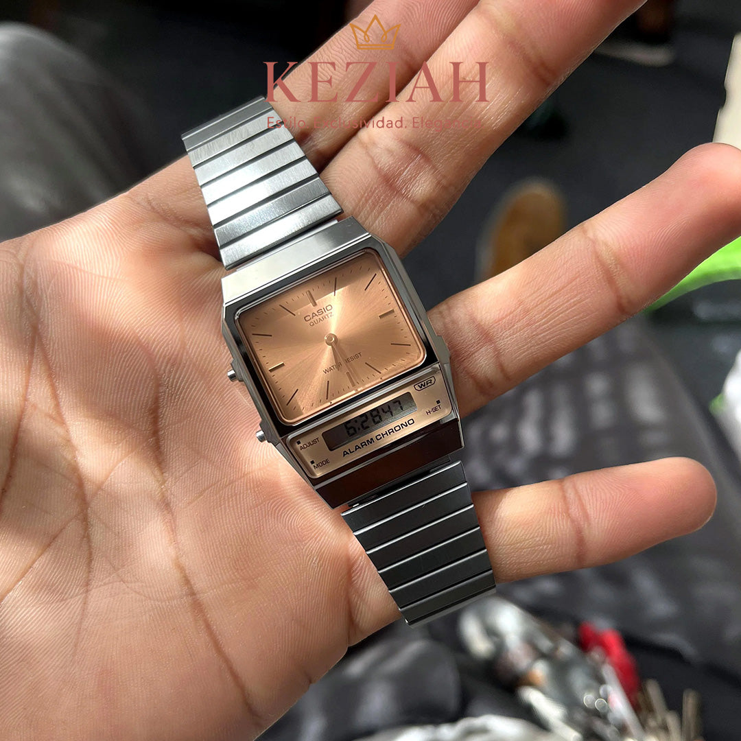 ⌚ Reloj Casio Original AQ-800ECGG-4A - Vintage Analógico–Digital