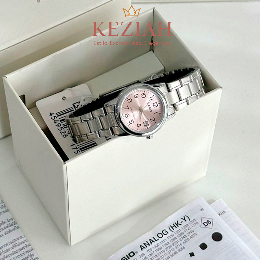 ⌚ Reloj Casio LTP-V002D-4B Original | Elegancia Clásica con Toque Femenino