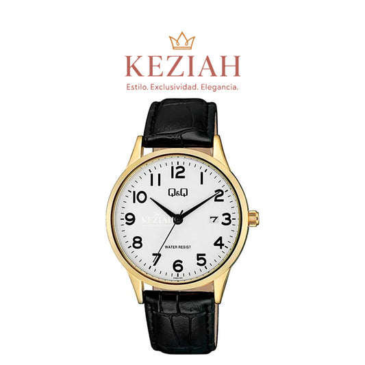 Reloj Q&Q A482J104Y para Hombre – Cuero Negro