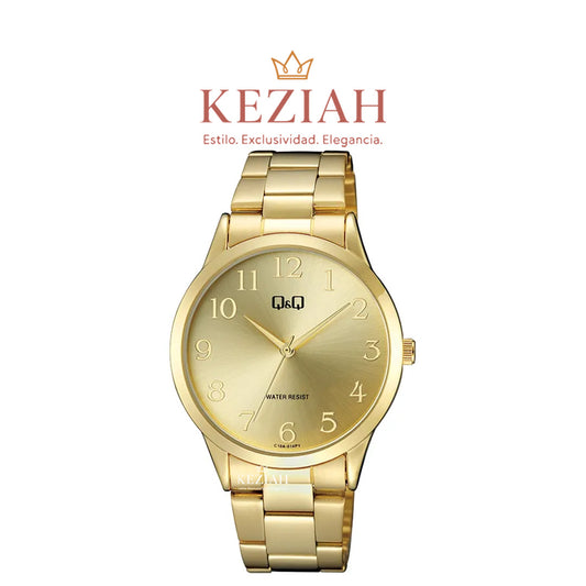 ⌚ Reloj Q&Q Original C10A-014PY – Dorado Clásico
