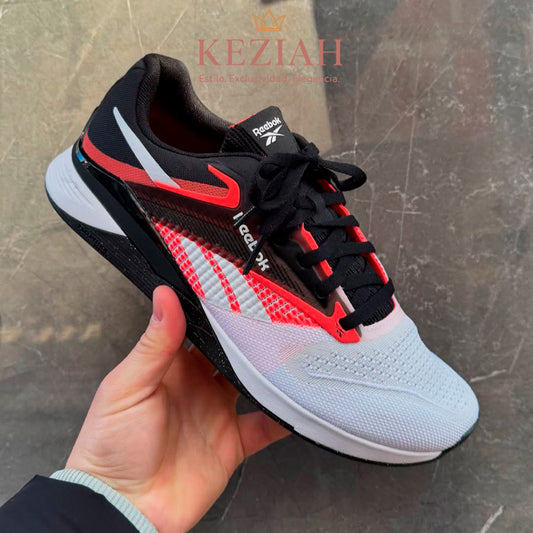 🏷️ Reebok Nano X4 para Hombre – Blanco / Negro / Rojo