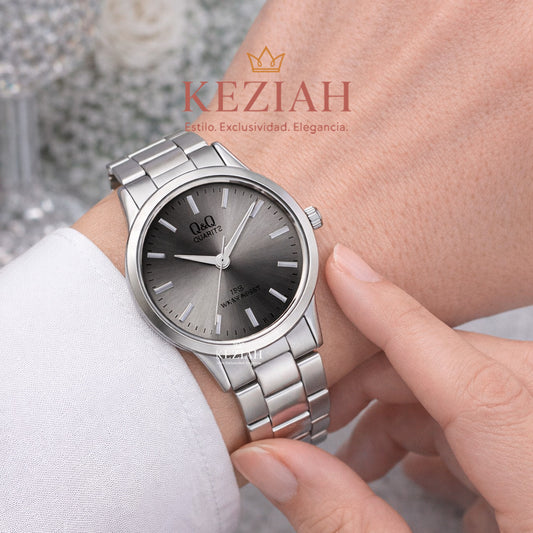 ⌚ Reloj Q&Q Original C215J222Y – Elegancia Plateada para Mujer