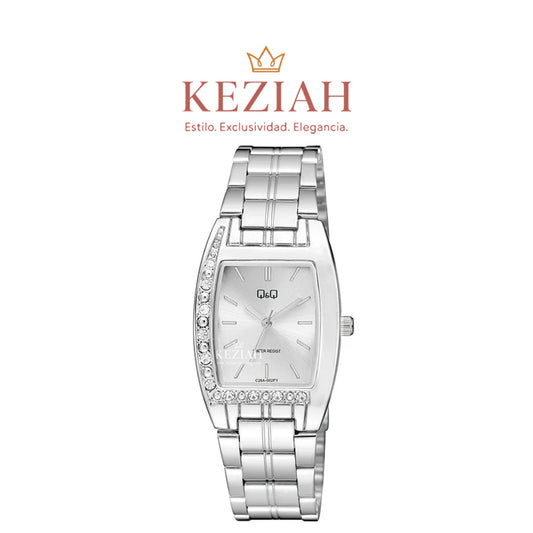 ⌚ Reloj Q&Q Original C26A-002PY – Elegante Plata con Diseño Rectangular