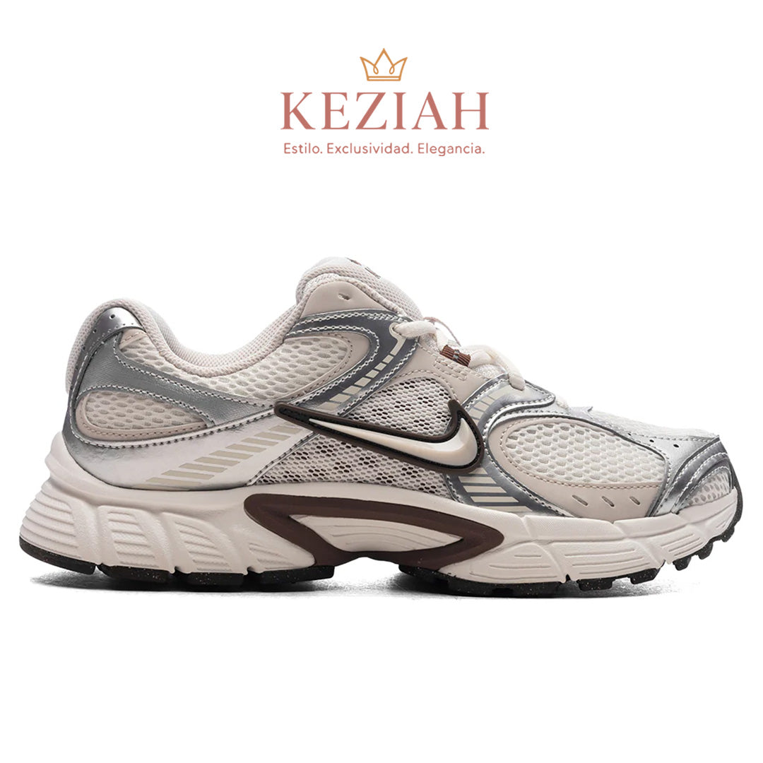 🏷️ Nike V5 – Blanco / Plata Metalizado / Marrón